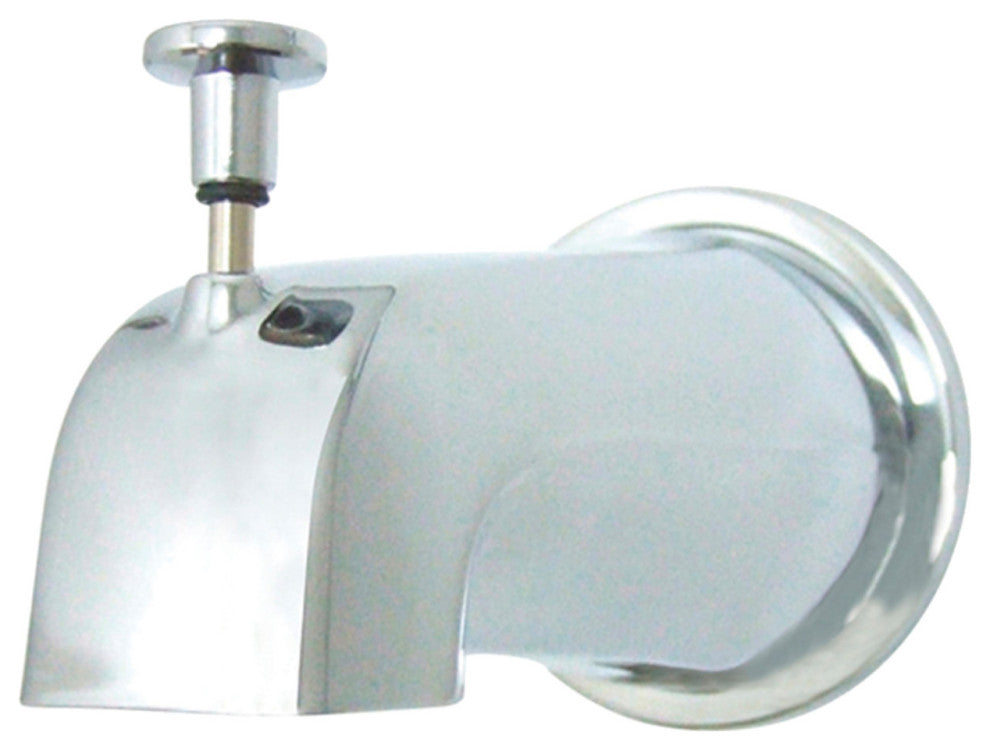 Kingston Brass Diverter Tub Spout With Flange, Polished Chrome