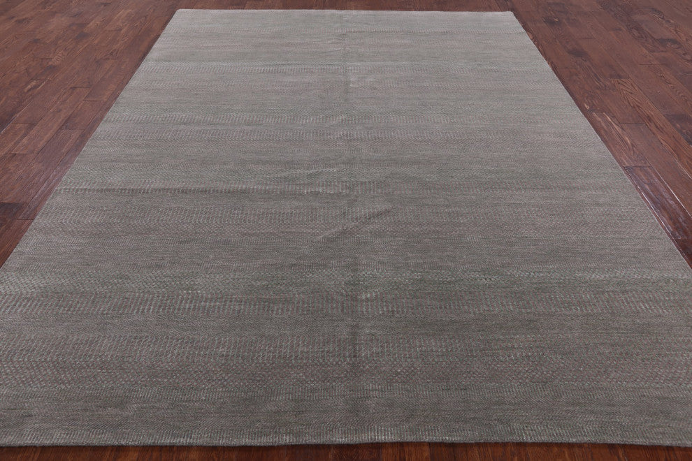 Gabbeh Savannah Grass Handmade Wool and Silk Rug 8' 2" X 10' 4" Q4541
