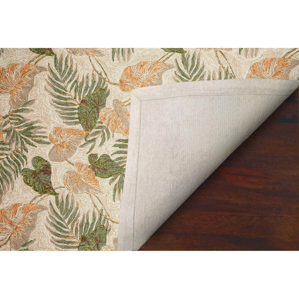 Ravella Tropical Leaf Indoor/Outdoor Rug Neutral, 5'x7'6"