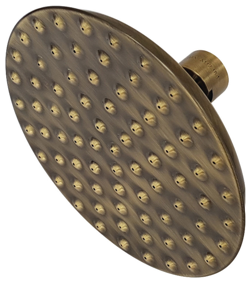 Kingston Brass 5-1/4" Diameter Brass Showerhead, Antique Brass