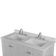 49" Double Vanity, Light Gray With Engineered Stone Top