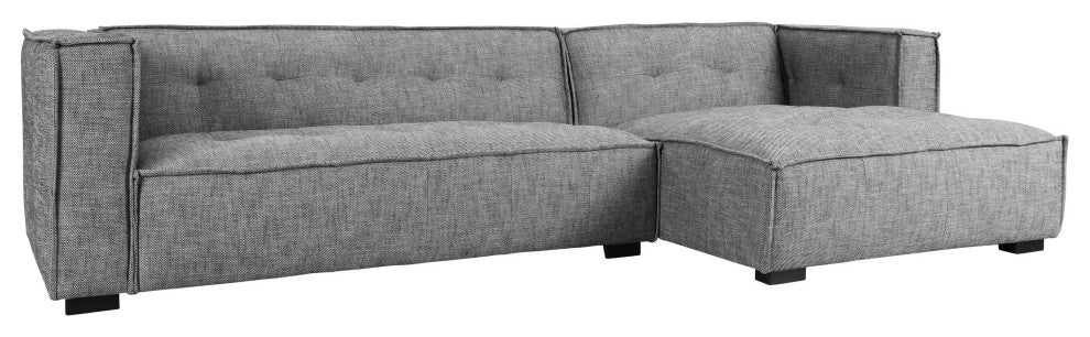 Kosas Home Element Two-Piece Gray Sectional Sofa