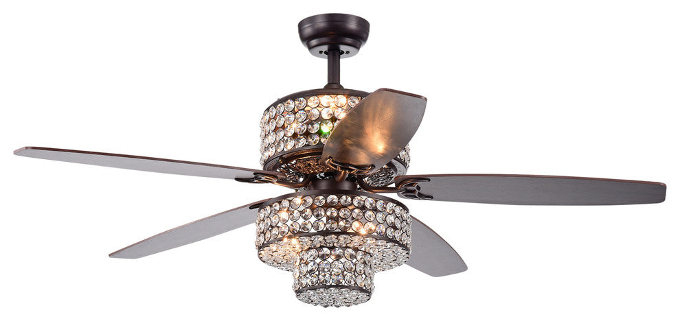 Tierna 52" Lighted Ceiling Fan, Remote Controlled