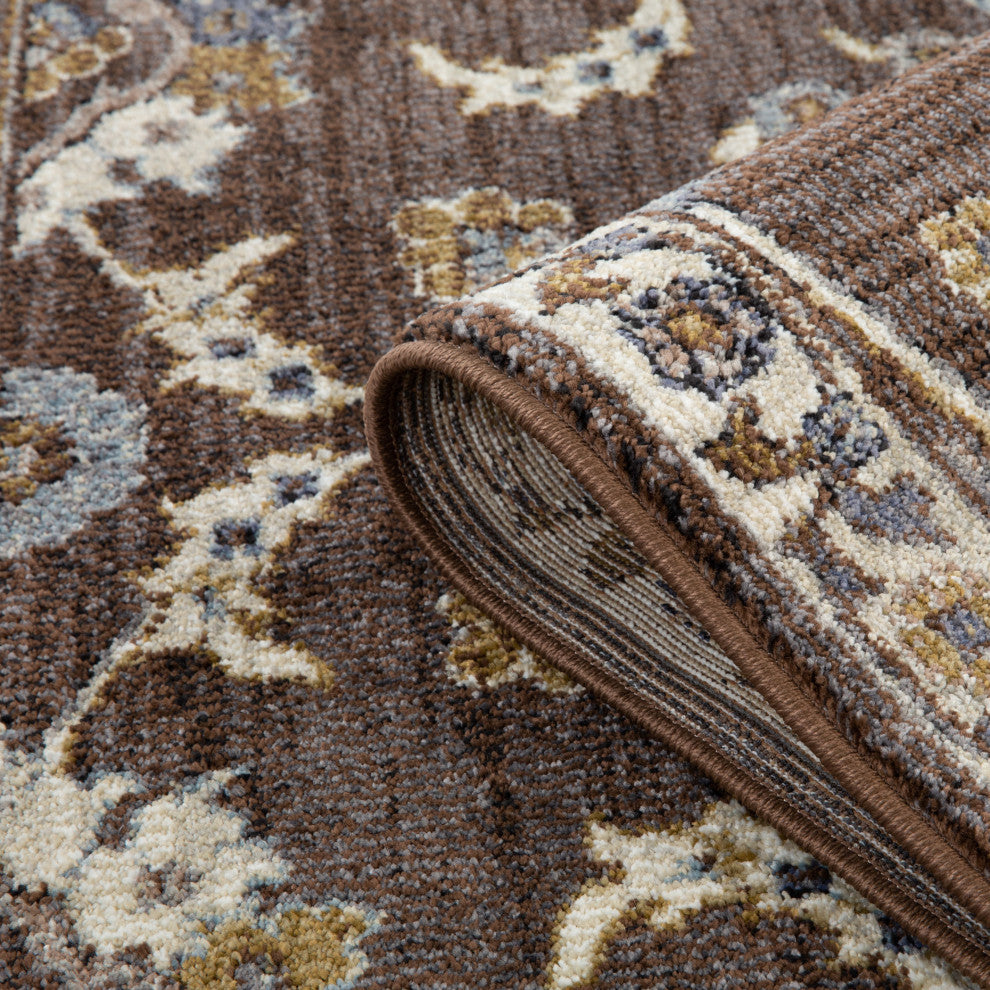 Jordan Bea Power-Loomed Polypropylene Area Rug, Brown, 7'10"x10'2"