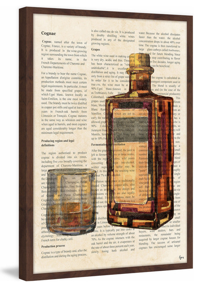 "Cognac History" Framed Painting Print, 12"x18"
