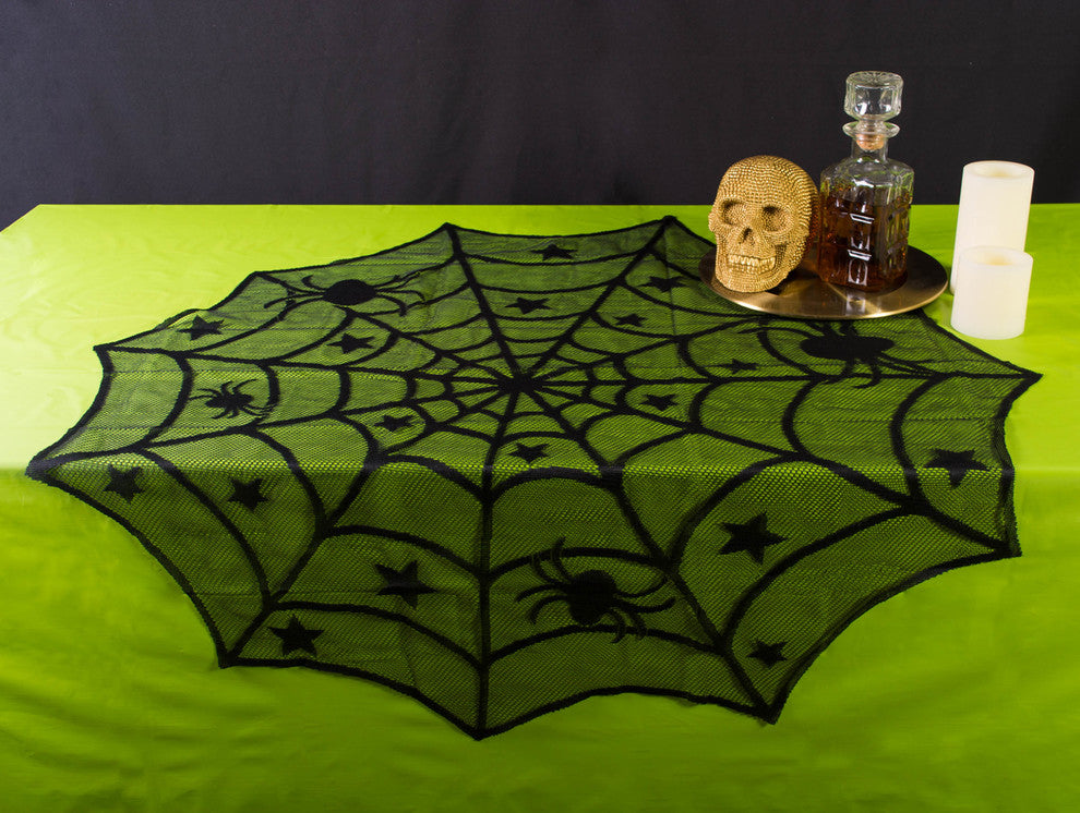 Halloween Lace Table Topper 40 Round