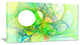 Fractal Angel Wings in Green, Abstract Wall Art Canvas, 40x20