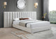 Pablo Velvet Upholstered Bed, Cream, King