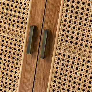 Alternate white background close-up: cane panel and handles.