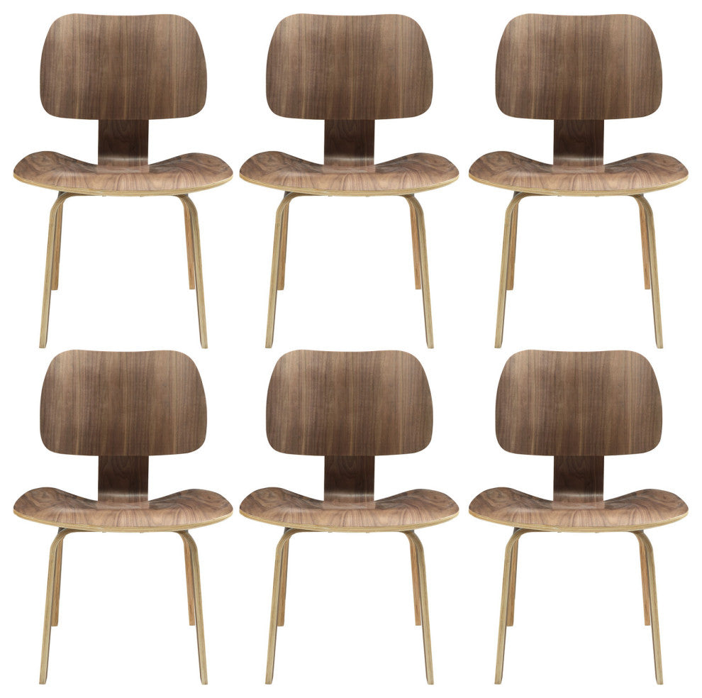 Fathom Dining Chairs, Set of 6, Walnut