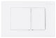 Wall Mount Dual Flush Actuator Plate, Matte White