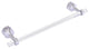 Pacific Beach 18" Shower Door Towel Bar with Groovy Accents, Satin Chrome