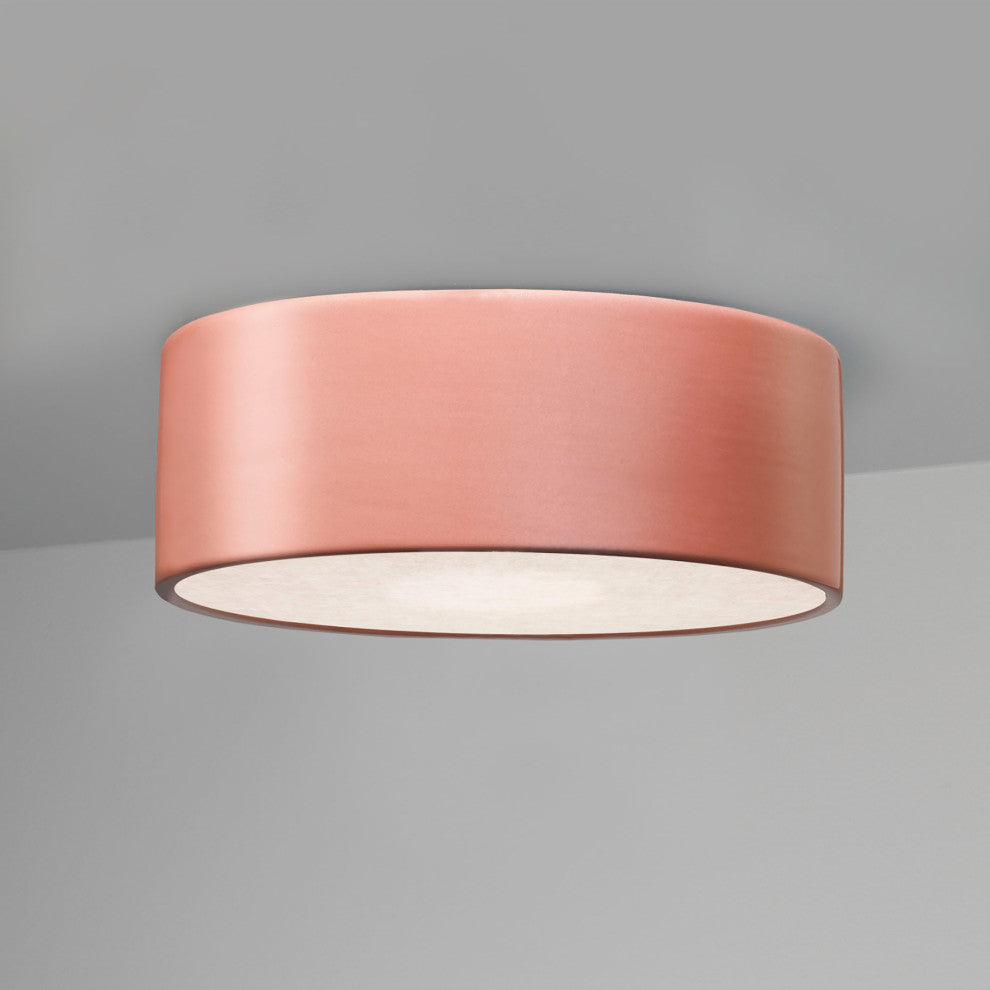 Short Round LED Flush, Gloss Blush
