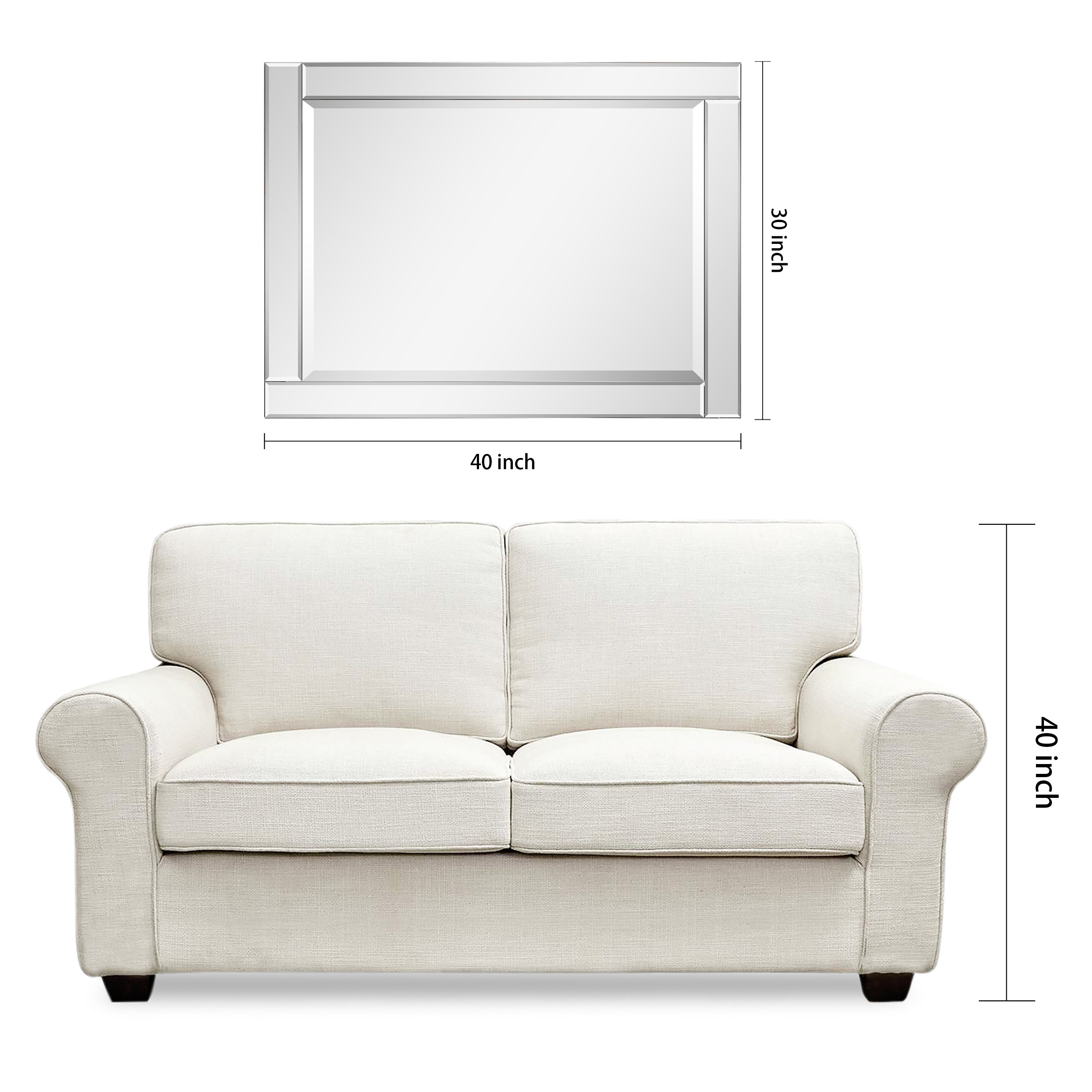 Modern Beveled Wall Mirror, 30"x40