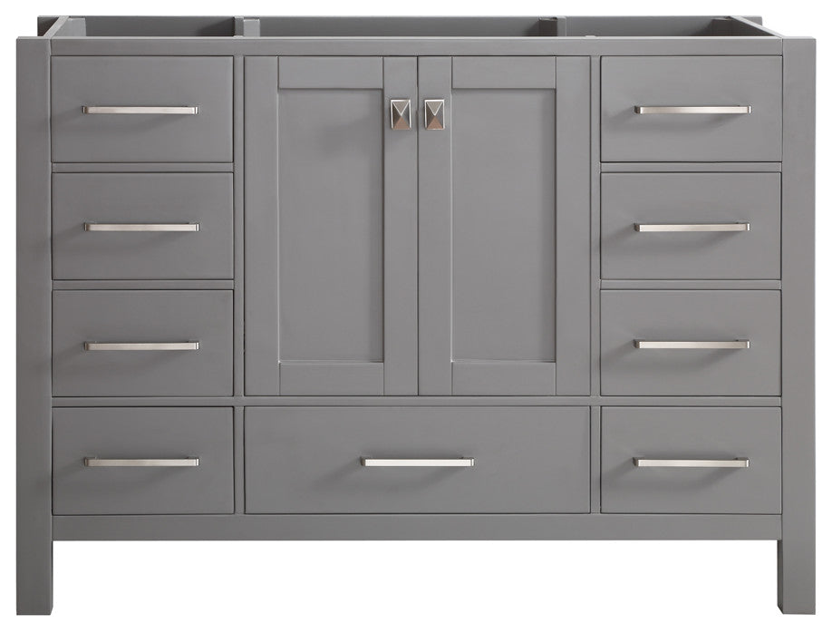 Gela Single Vanity, Gray, 48", Without Mirror