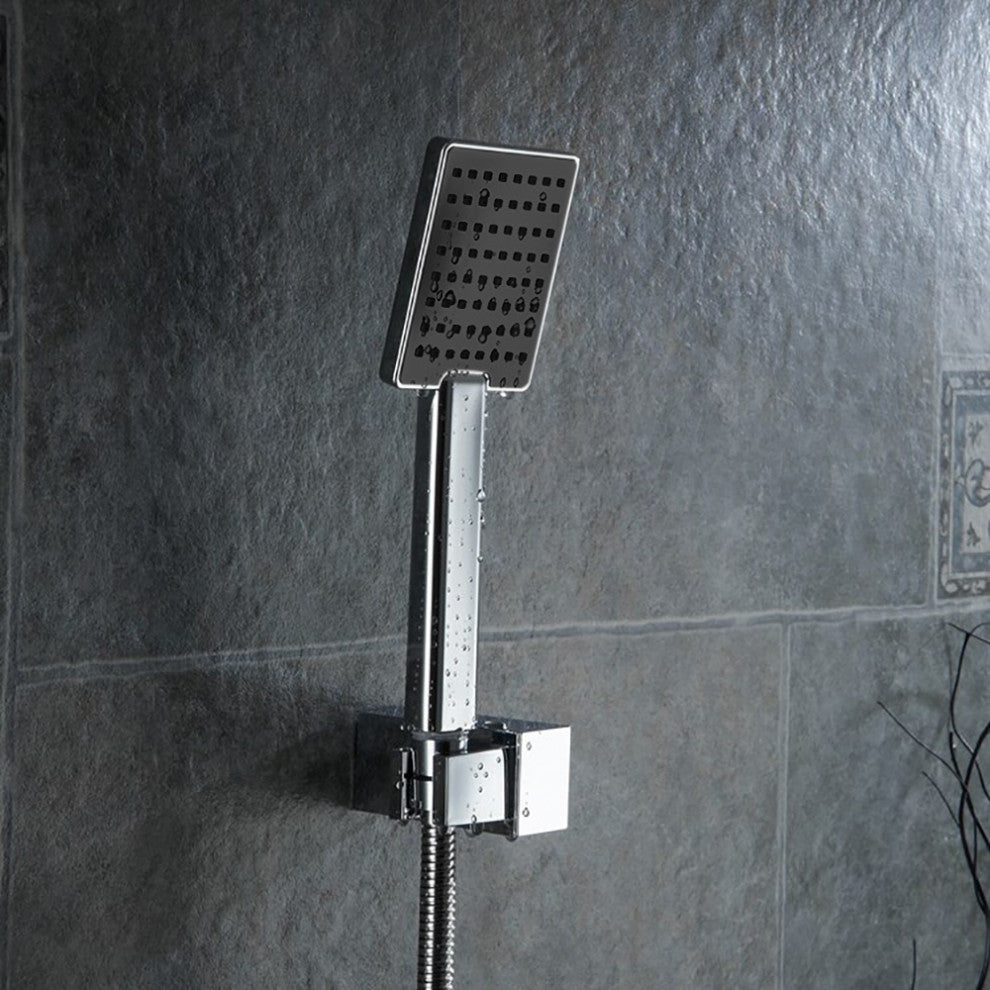 Rome Chrome Finish Rainfall Showerhead With Handheld Shower, 16"