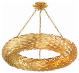 Crystorama Lighting Group 538 Broche 8 Light 34"W Wrought Iron - Antique Gold