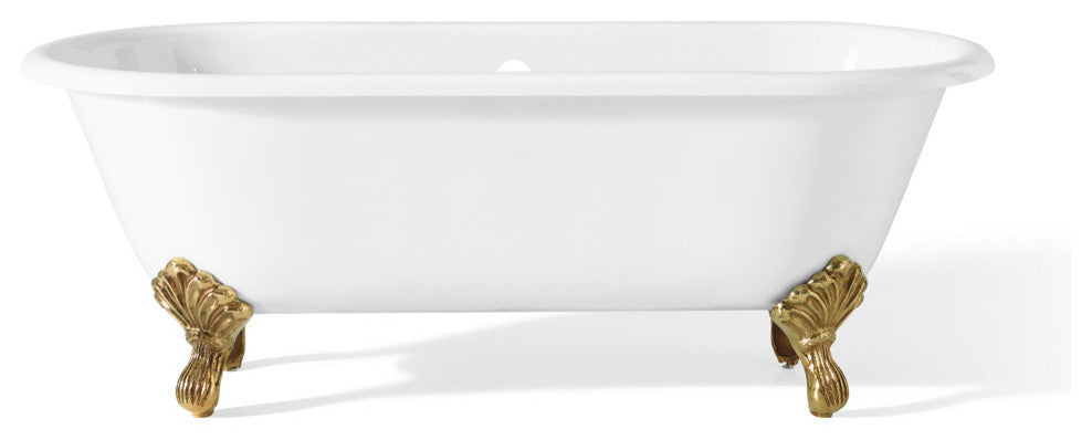 Cheviot Products Regal Cast Iron Tub With Continuous Rolled Rim and Shaughnessy