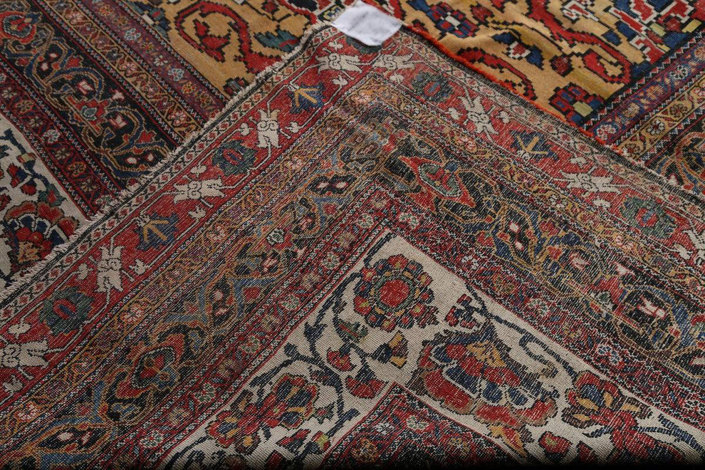 Consigned, Palace Antique Bakhtiari Persian Worn Oriental Area Rug 32'2"x18'0"