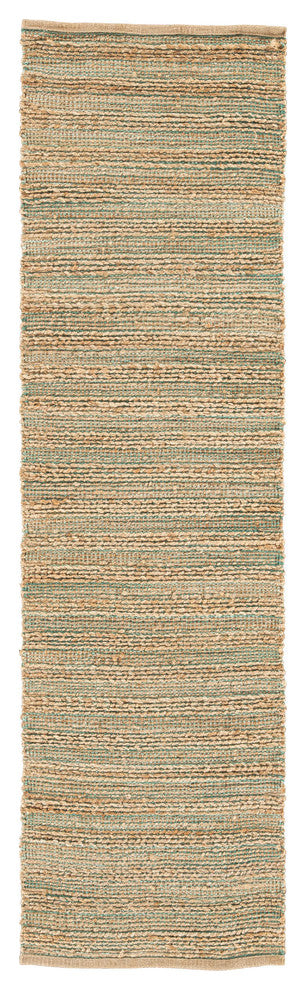 Jaipur Living Canterbury Natural Solid Tan/Green Area Rug, 2'6"x9'