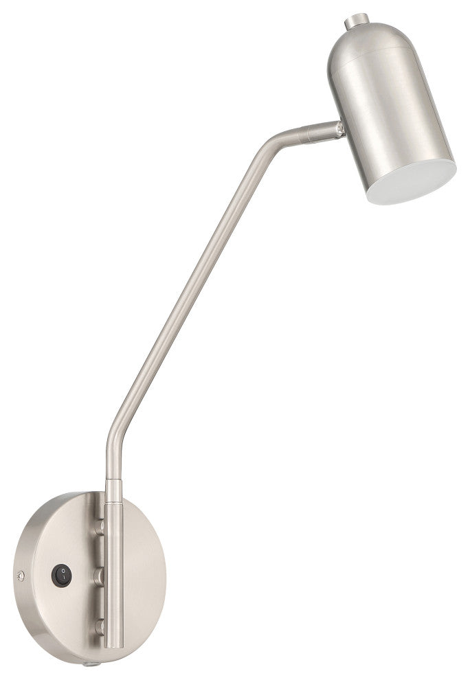 Aalto LED Reading Light, Dedicated LED, Brushed Steel