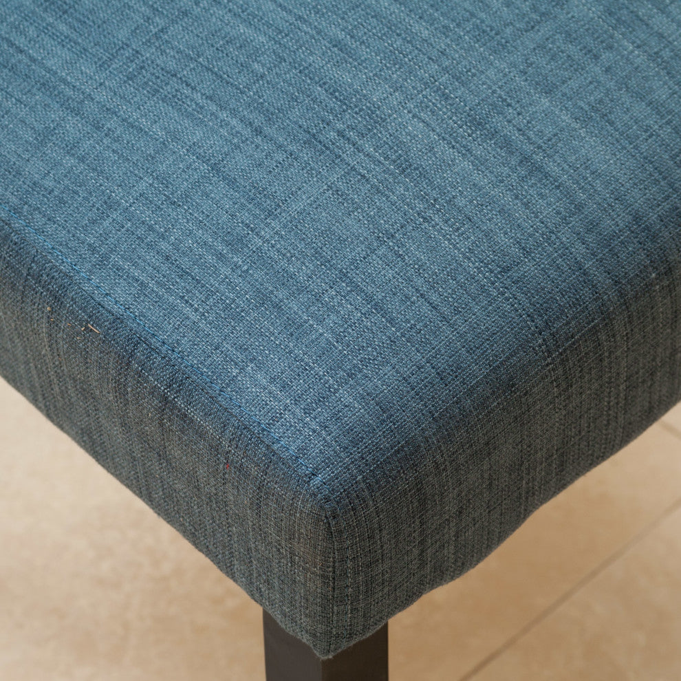 GDF Studio Heath Fabric Dining Chairs, Indigo, Set of 2