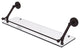 Prestige Regal 30" Floating Glass Shelf with Gallery Rail, Antique Bronze