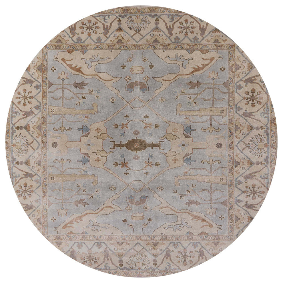 Ahgly Company Indoor Round Mid-Century Modern Area Rugs, 6' Round