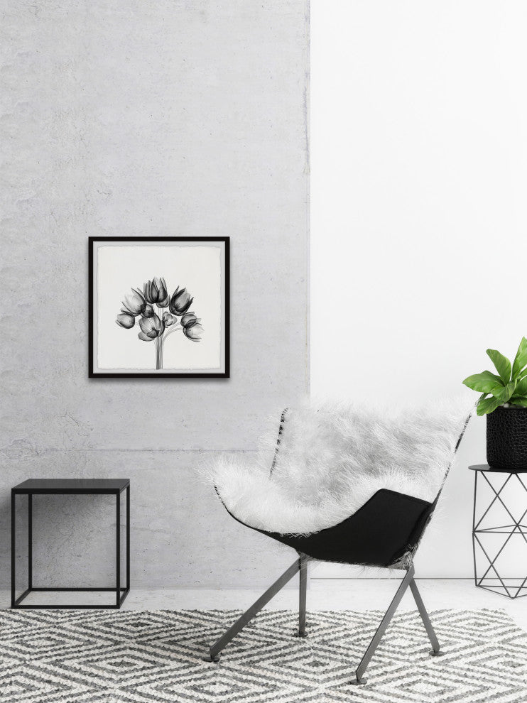 "Tulip Bundle" Framed Painting Print, 18x18