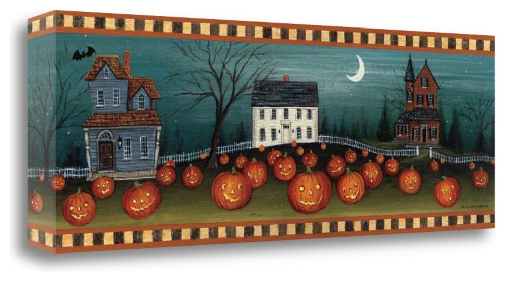 "Halloween Eve Crescent Moon" By David Carter Brown, Gallery Wrap Canvas