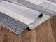 Abani Quartz QRZ140A Contemporary Color Block Grey Beige Area Rug