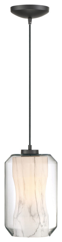 Access Lighting 29010LEDDLP-WMB I-Biza 7"W LED Pendant - Black