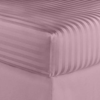 600 Thread Count 100% Cotton Stripe Sheet Set, Purple, Full