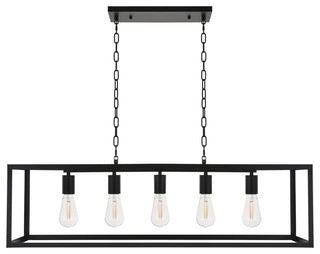 Black Finish 5-Light Pendant
