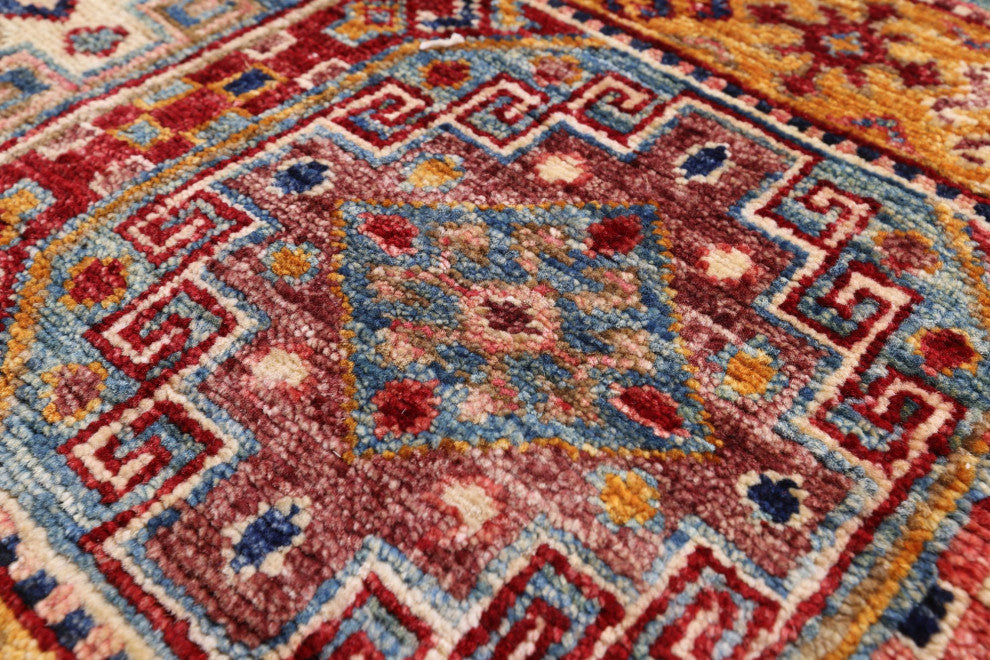 2' 7" X 3' 11" Super Kazak Khorjin Hand-Knotted Wool Rug Q11003