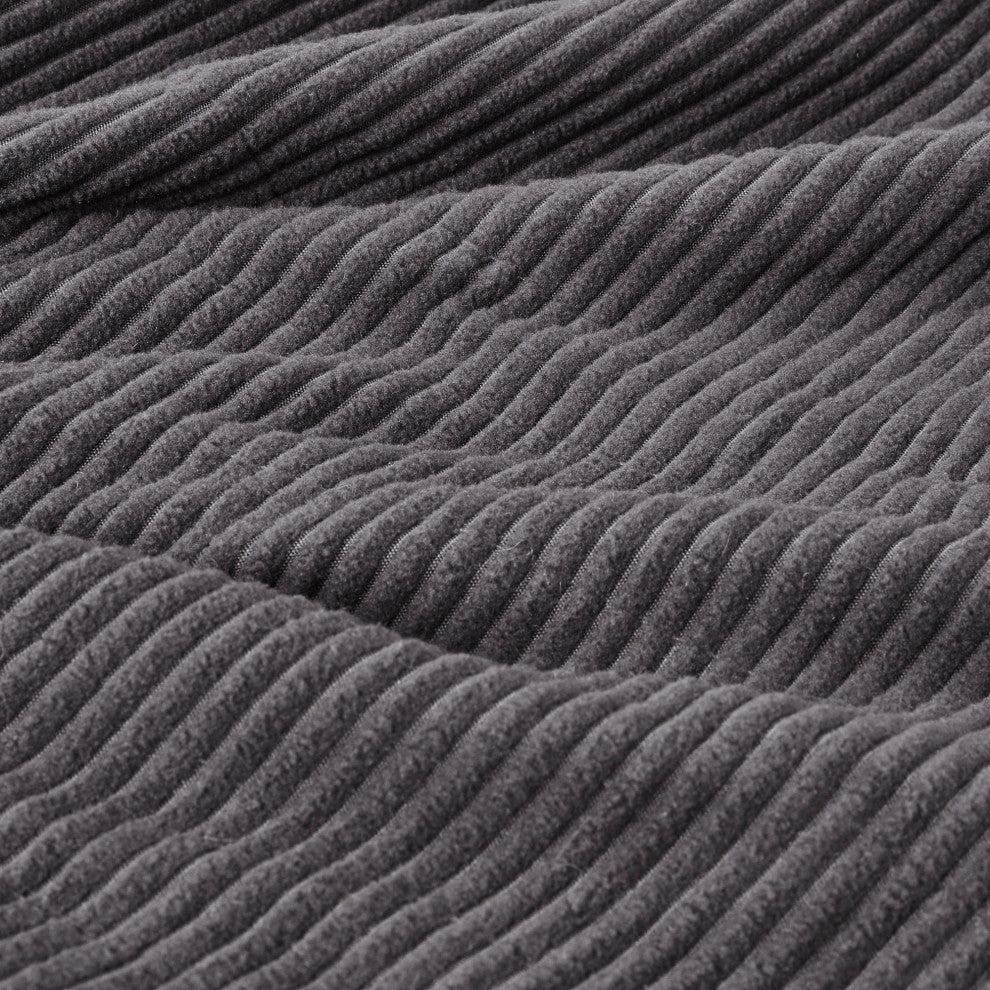 Beautyrest Knitted Micro Fleece Solid Textured Heated Blanket, Gray, King