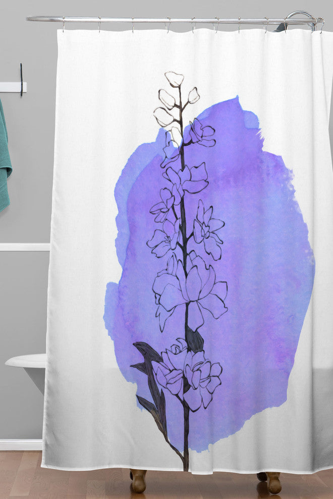 Deny Designs Morgan Kendall Delphinium Shower Curtain