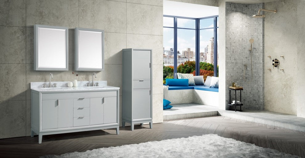 Avanity Emma 22" Mirror Cabinet, Dove Gray, Dove Gray