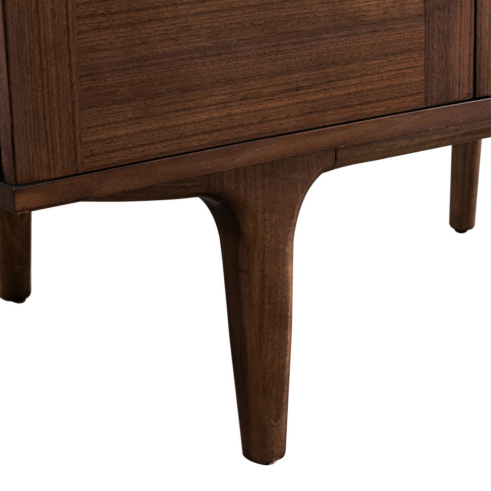 Amberly 30" Single Vanity, Mid-Century Walnut, 72", No Top