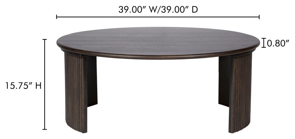 Penny Large Coffee Table Dark Brown