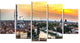 Verona at Sunset in Italy, Large Cityscape Canvas Art Print, 60"x32", 5 Panels