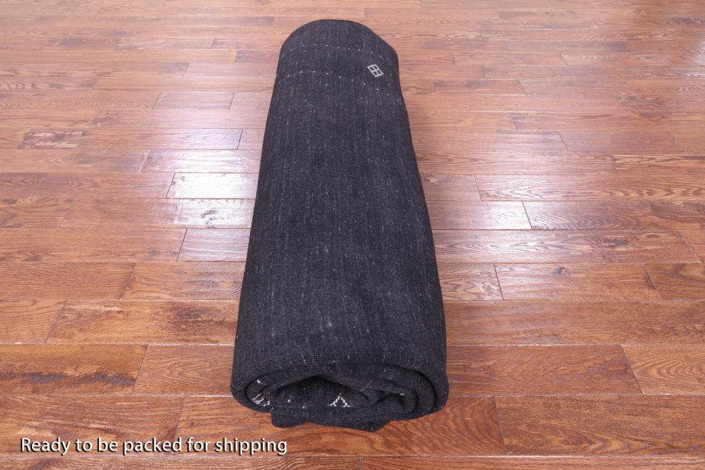 9' 0" X 11' 10" Handmade Persian Gabbeh Wool Rug Q11378