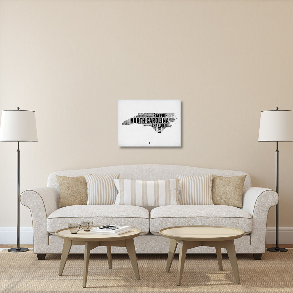 "North Carolina Word Cloud 2" Fine Art Print