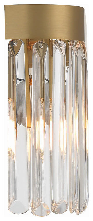 Emory 4-Light Modern Gold Bathroom Vanity, Clear Glass