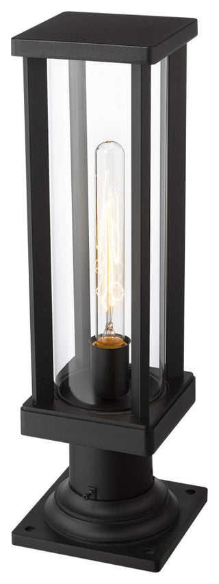 Z-Lite 586PHMR-533PM Glenwood 16" Tall Outdoor Pier Mount Post - Black