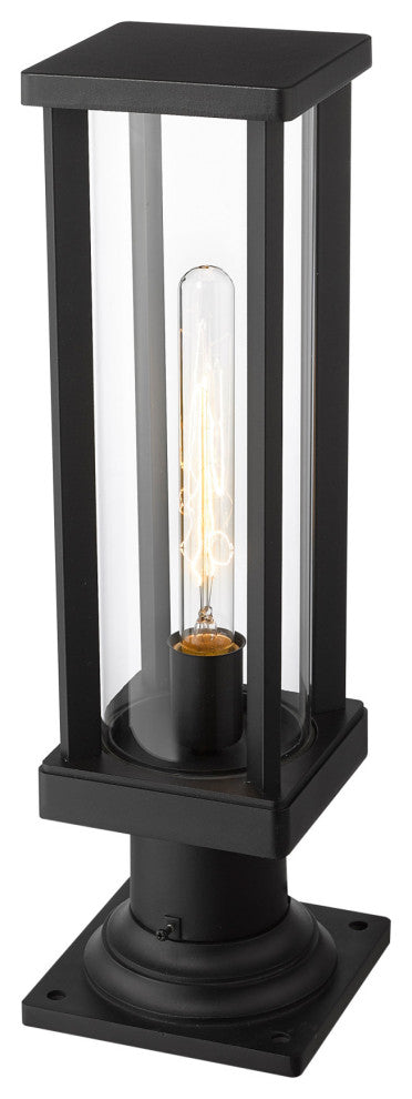 Z-Lite 586PHMR-533PM Glenwood 16" Tall Outdoor Pier Mount Post - Black