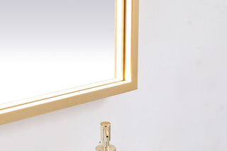 Modern Brass Led Mirror