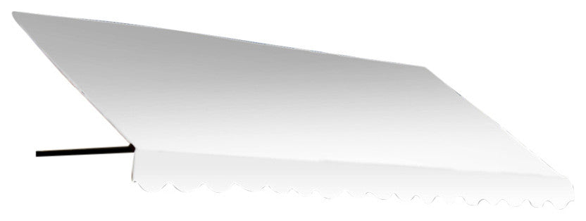 Awntech 4'' Dallas Retro Acrylic Fabric Fixed Awning, White