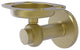 Mercury Tumbler and Toothbrush Holder with Twisted Accents, Satin Brass
