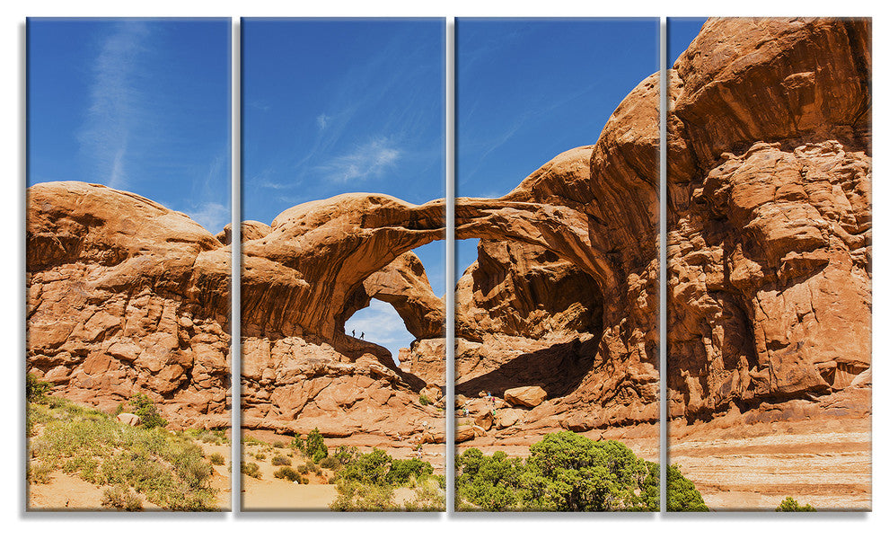 "Double Arch in Arches National Park" Photograph Print, 4 Panel